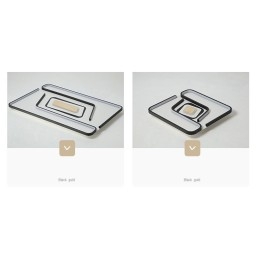 Rectangle Modern Contemporary Flush Mount Light