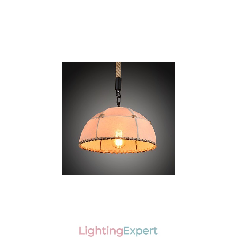 Retro handmake hemp rope countyard chandelier lamp in the industrial countryside style