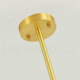 12 Light (8+4 Light) Two Tiers Pure Brass Northern Europe Bean Chandelier Modern Metal Molecules Pendant Light