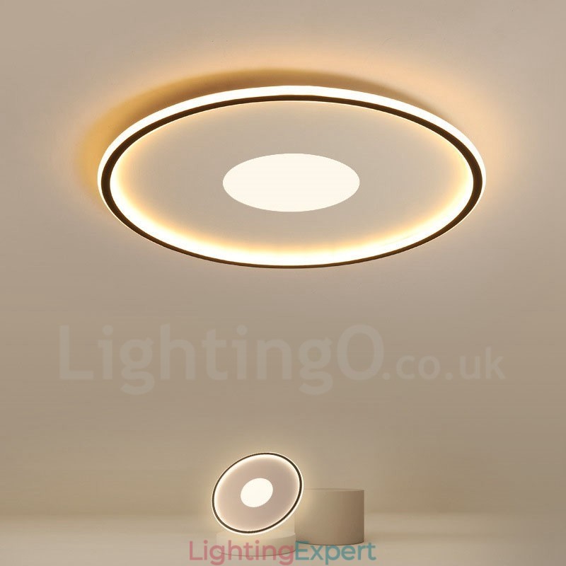 Ultra Thin Dimmable Modern Contemporary Nordic Style Flush Mount Ceiling Lights with Remote Control Also Can Be Used As Wall Light