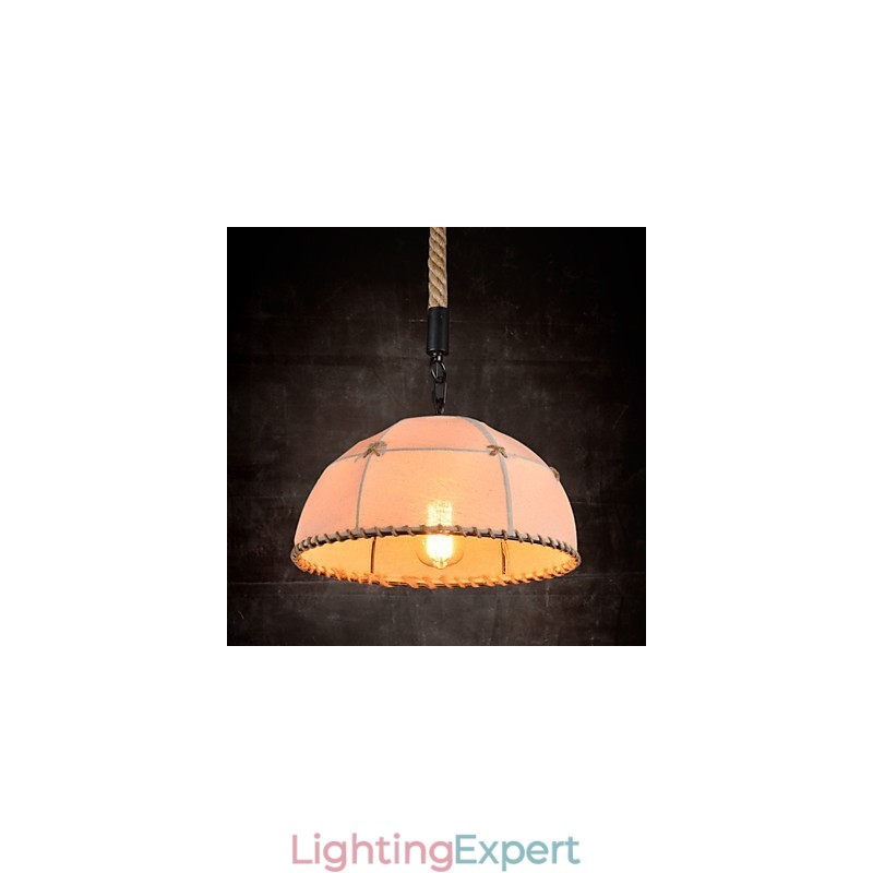Retro handmake hemp rope countyard chandelier lamp in the industrial countryside style