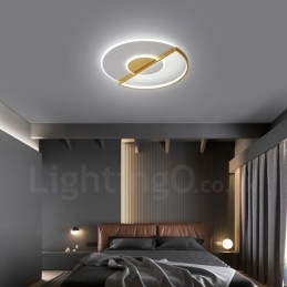 Gold Ultra Thin Modern Contemporary Nordic Style Flush Mount Ceiling Lights with Remote Control Also Can Be Used As Wall Light