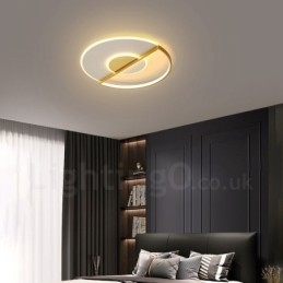 Gold Ultra Thin Modern Contemporary Nordic Style Flush Mount Ceiling Lights with Remote Control Also Can Be Used As Wall Light