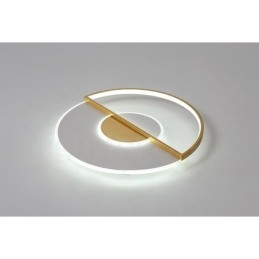 Gold Ultra Thin Modern Contemporary Nordic Style Flush Mount Ceiling Lights with Remote Control Also Can Be Used As Wall Light