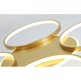 Gold Modern Contemporary Nordic Style Circle Ceiling Chandelier with Remote Control Also Can Be Used As Wall Light