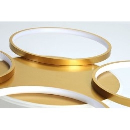Gold Modern Contemporary Nordic Style Circle Ceiling Chandelier with Remote Control Also Can Be Used As Wall Light