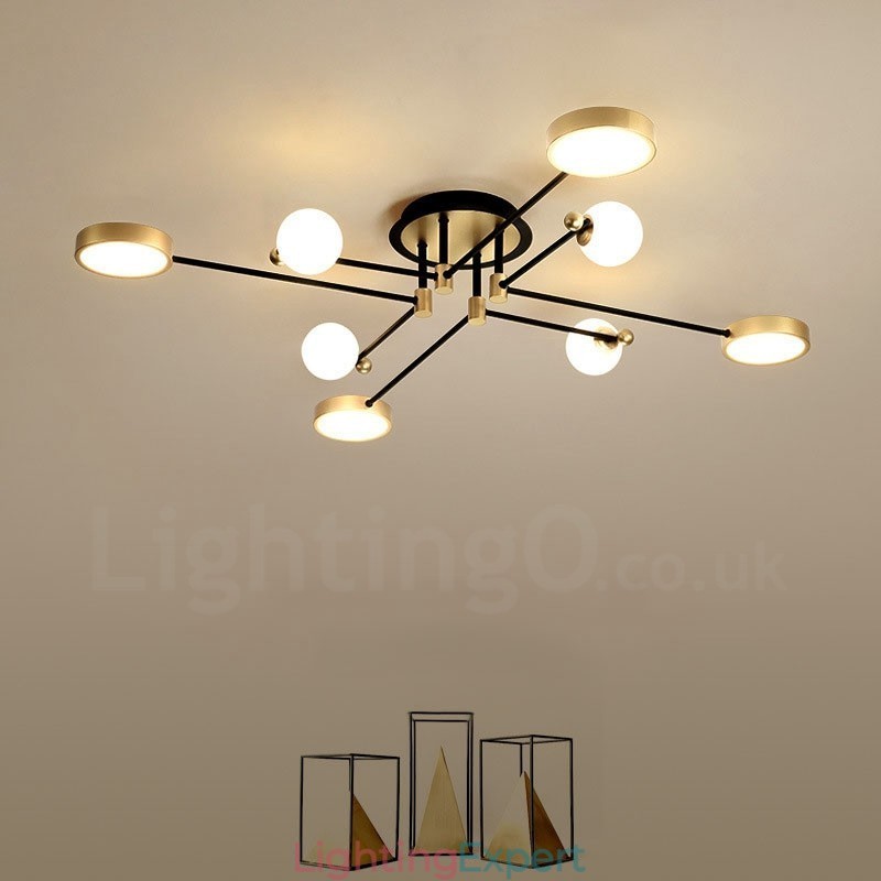 Gold Black Ceiling Modern Metal Chandelier
