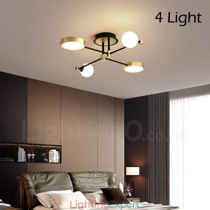 Gold Black Ceiling Modern Metal Chandelier