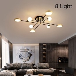 Gold Black Ceiling Modern Metal Chandelier