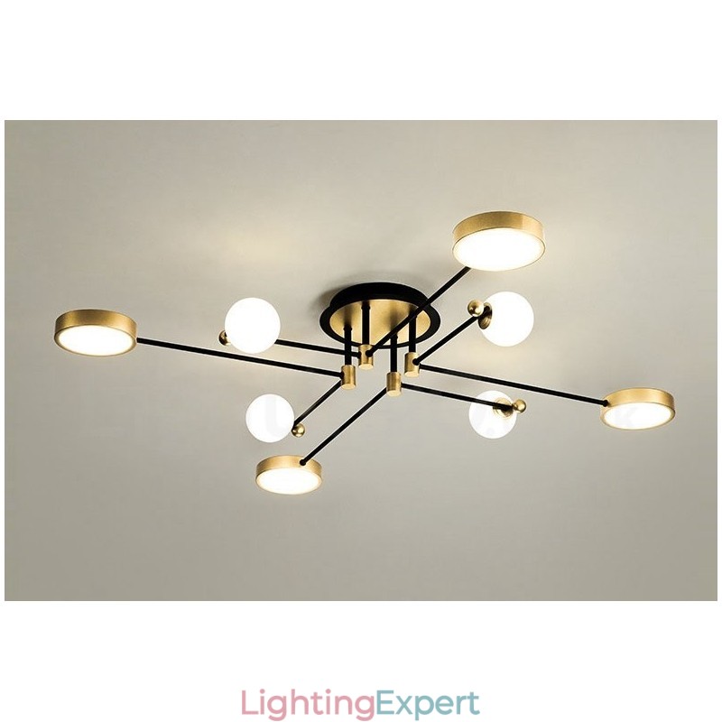 Gold Black Ceiling Modern Metal Chandelier