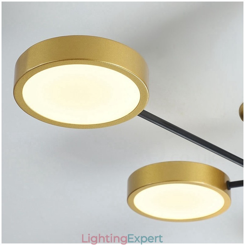Gold Black Ceiling Modern Metal Chandelier