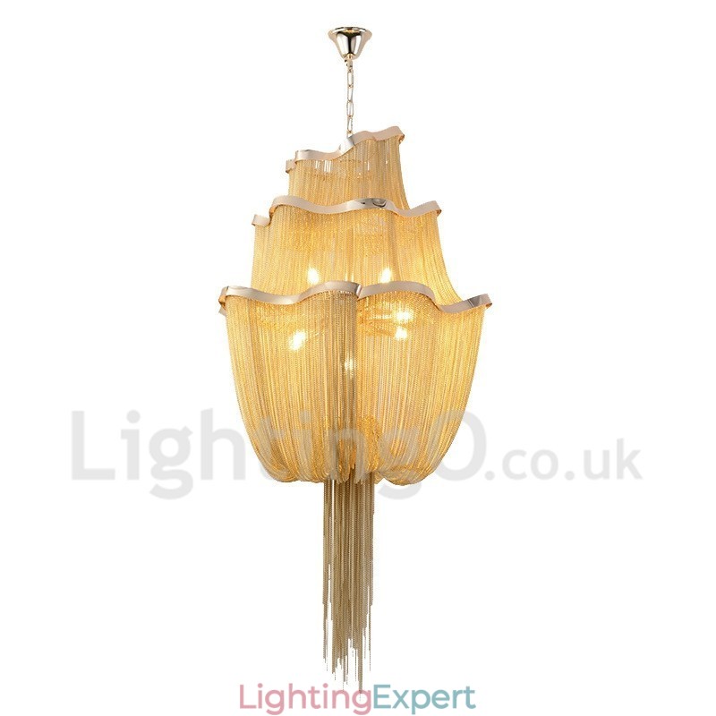 Tassels Chandelier Designer Pendant Light Silver Gold Colour