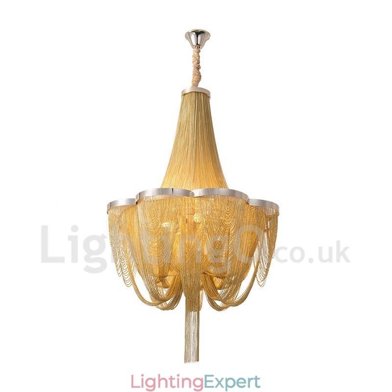 Tassels Chandelier Designer Pendant Light Silver Gold Colour