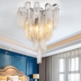 Tassels Chandelier Designer Ceiling Light Silver Gold Colour