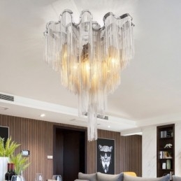 Tassels Chandelier Designer Ceiling Light Silver Gold Colour