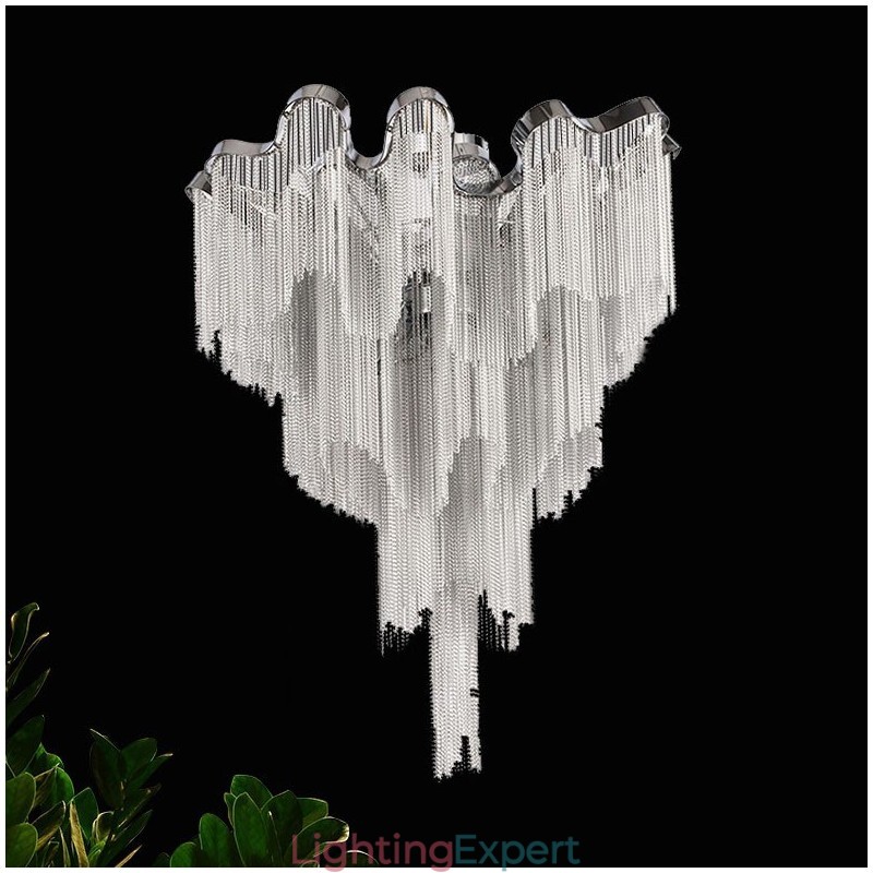 Tassels Chandelier Designer Ceiling Light Silver Gold Colour