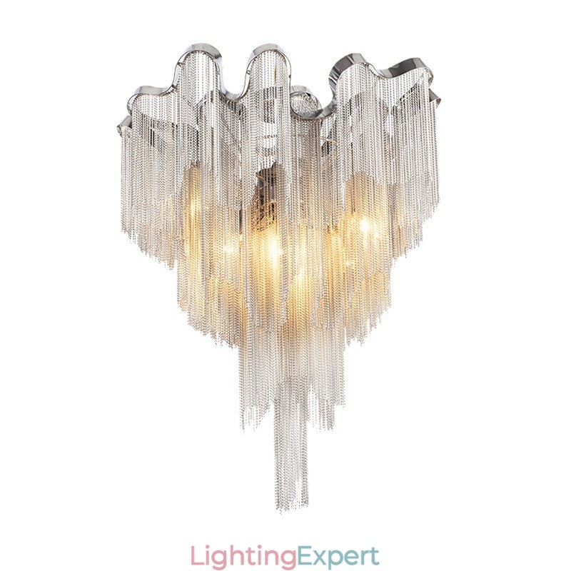 Tassels Chandelier Designer Ceiling Light Silver Gold Colour
