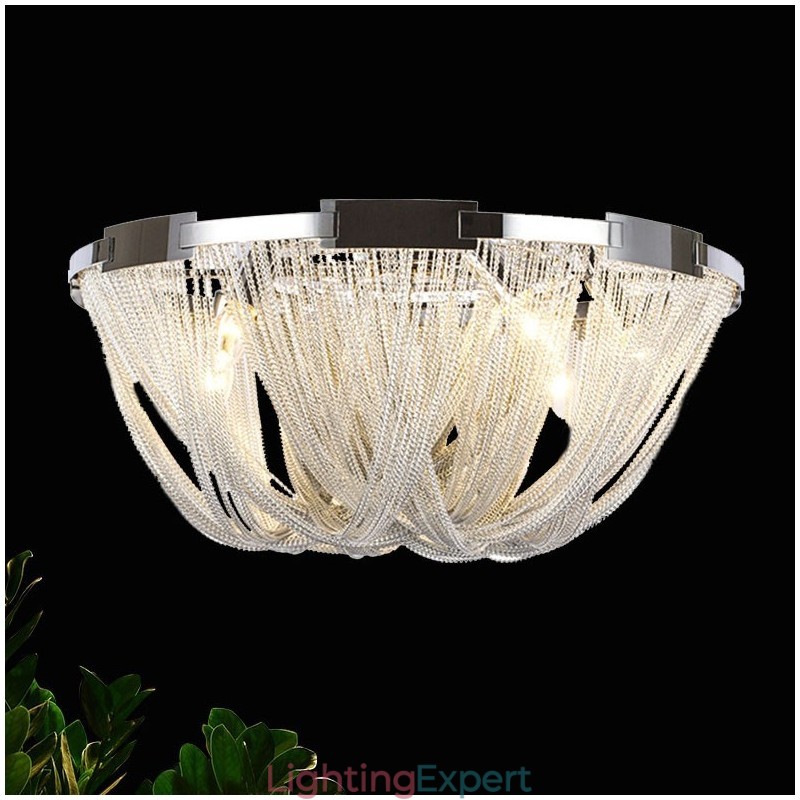 Tassels Chandelier Designer Ceiling Light Silver Gold Colour