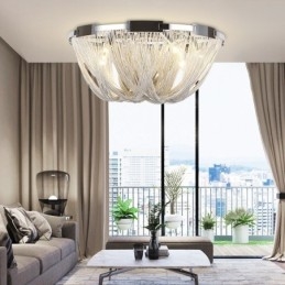 Tassels Chandelier Designer Ceiling Light Silver Gold Colour