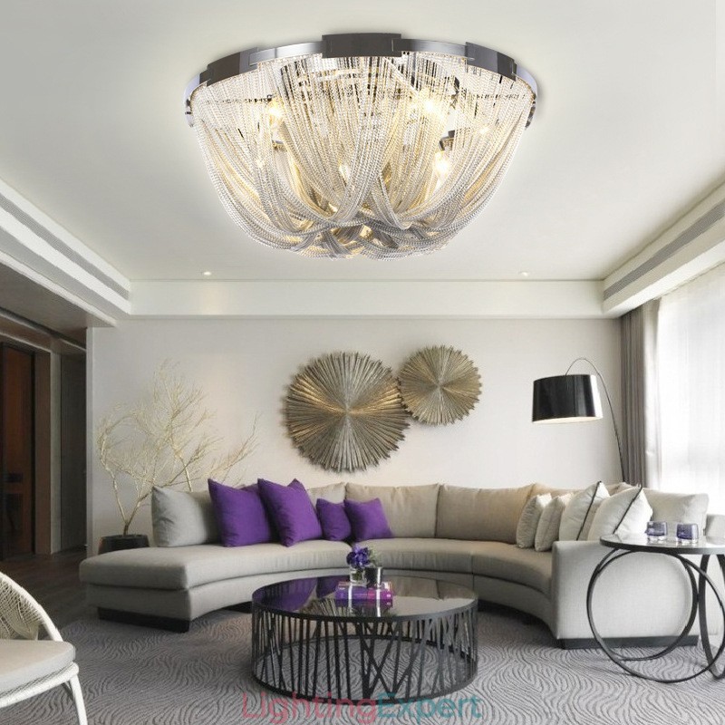 Tassels Chandelier Designer Ceiling Light Silver Gold Colour