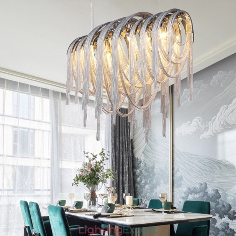 Tassels Chandelier Designer Pendant Light Silver Gold Colour
