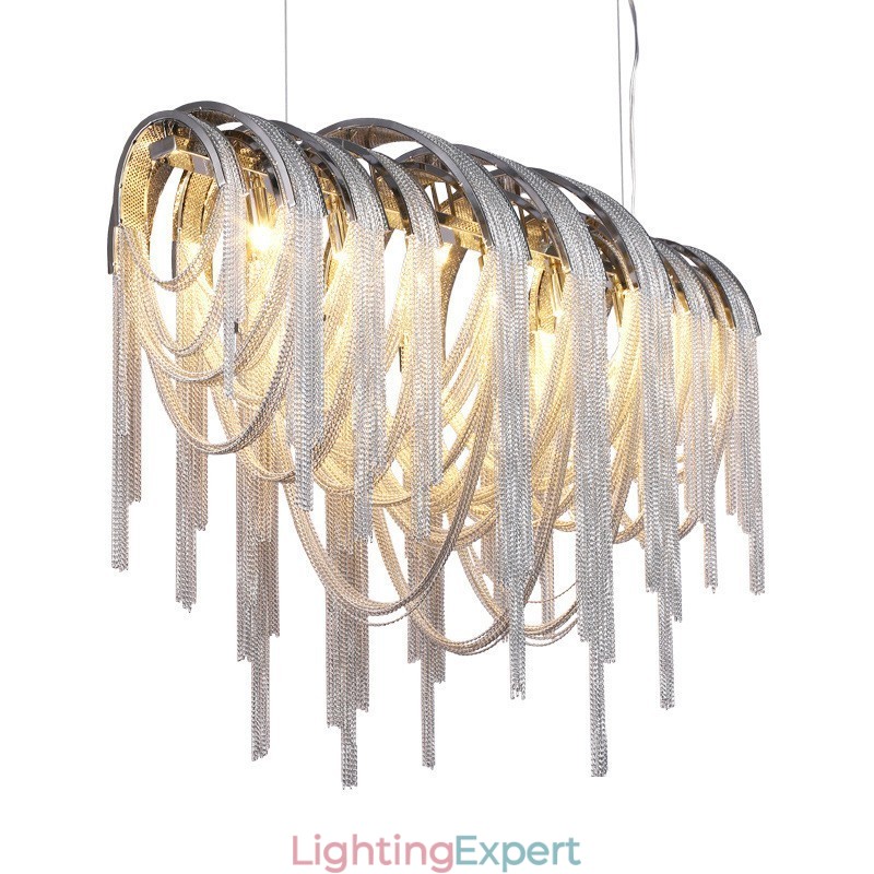 Tassels Chandelier Designer Pendant Light Silver Gold Colour