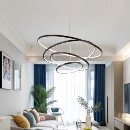 Large 4 Rings 5 Rings Black White Gold Pendant Light Modern Design