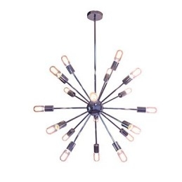 Chandelier Modern Globe Living Pendant Dining Shopping Store Night Metal Chrome
