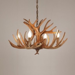 4 Light Rustic Artistic Retro Antler Antique Chandelier