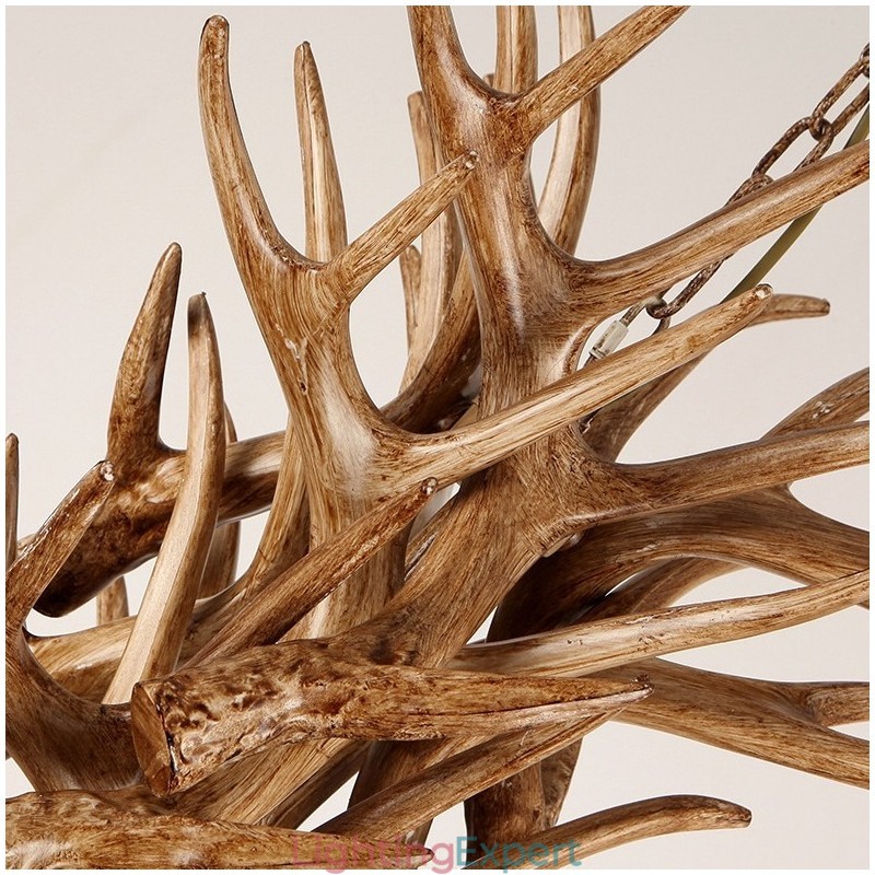 9 Light Three Tiers Rustic Artistic Retro Antler Antique Chandelier