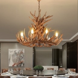 9 Light 4 Tiers Rustic Artistic Retro Antler Antique Chandelier