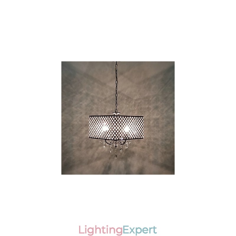 Traditional Classic Crystal Painting Metal Chandelier