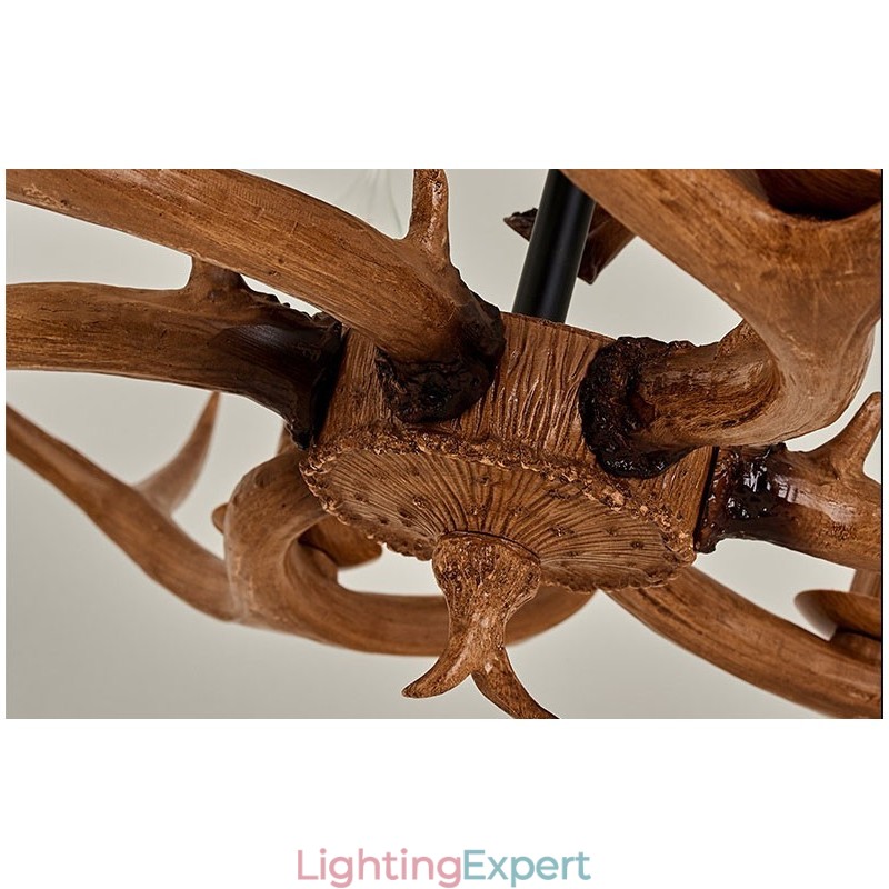 6 Light Rustic Artistic Retro Antler Antique Chandelier