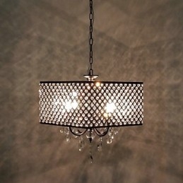 Traditional Classic Crystal Painting Metal Chandelier