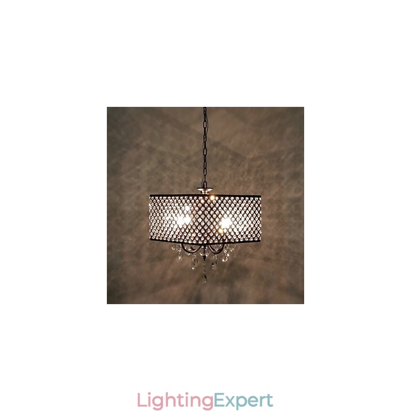 Traditional Classic Crystal Painting Metal Chandelier