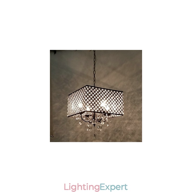 Traditional Classic Crystal Painting Metal Chandelier