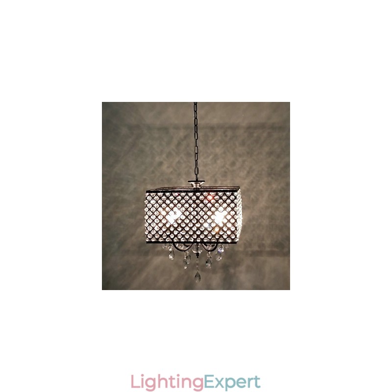 Traditional Classic Crystal Painting Metal Chandelier