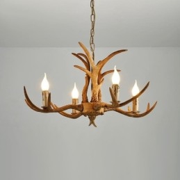 4 Light Rustic Artistic Retro Antler Antique Chandelier