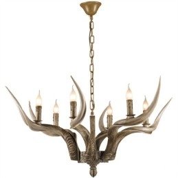 6 Light Rustic Artistic Retro Antler Antique Chandelier