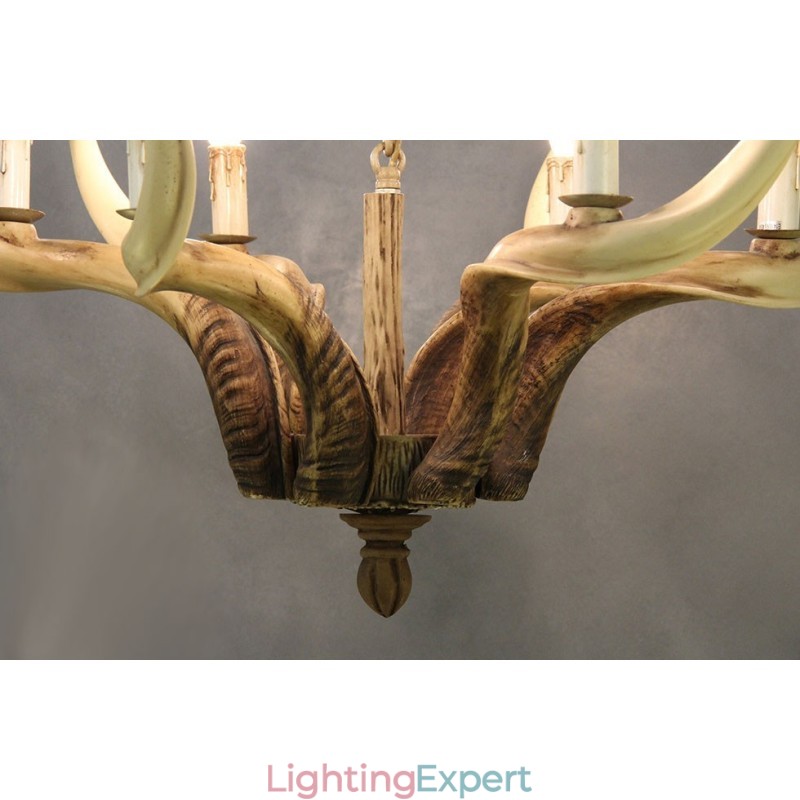 6 Light Rustic Artistic Retro Antler Antique Chandelier