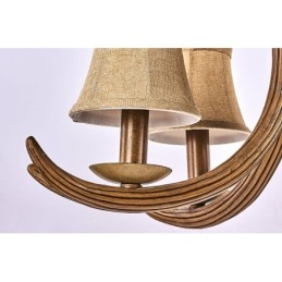 5 Light Rustic Artistic Retro Antler Antique Chandelier with Shades