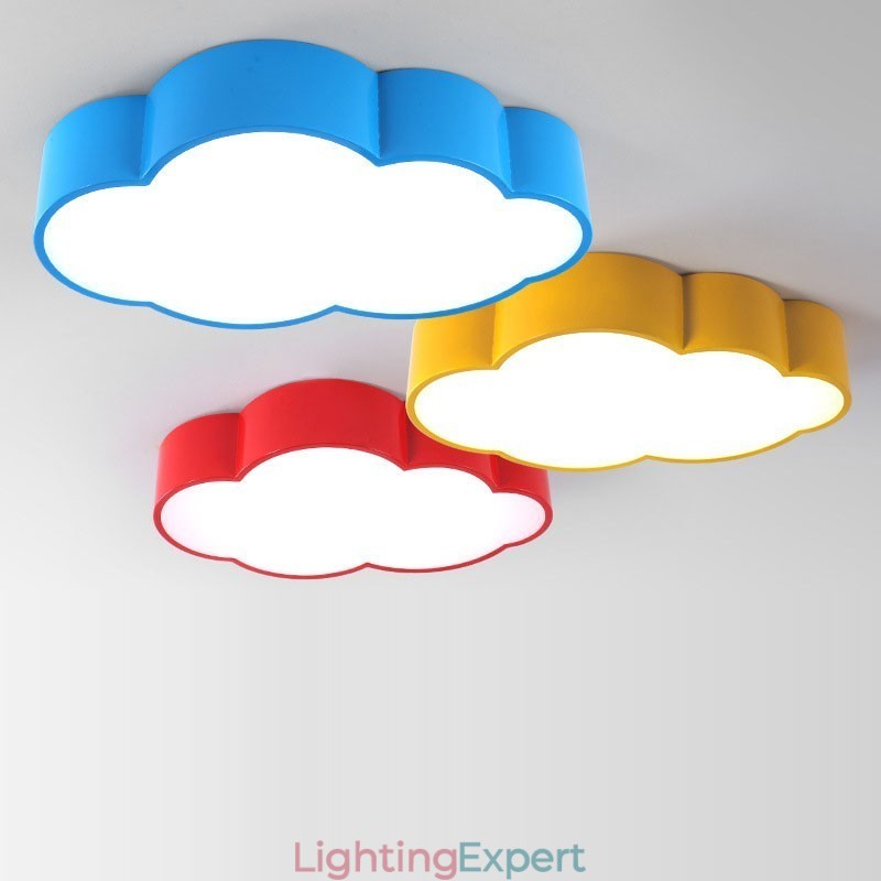 Macaron Multi color Cloud Modern Nordic Style Flush Mount Ceiling Lights with Acrylic Shade