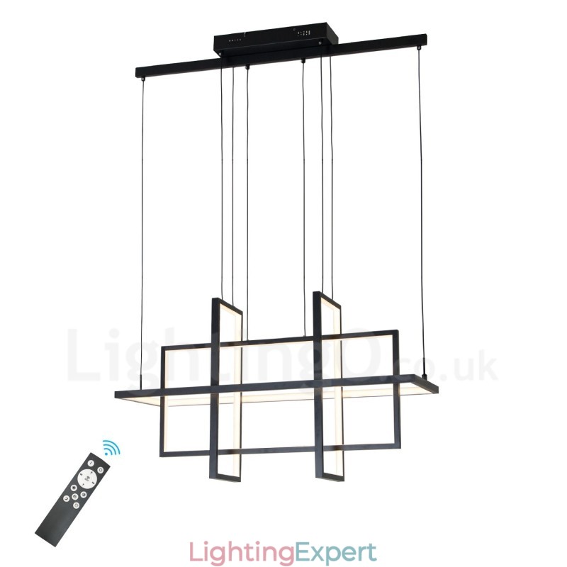 Dimmable Pendant Light Modern Design Four Rectangles