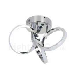 Triac Switch Dimmable Chrome Modern Contemporary Nordic Style Flush Mount Round Ceiling Light
