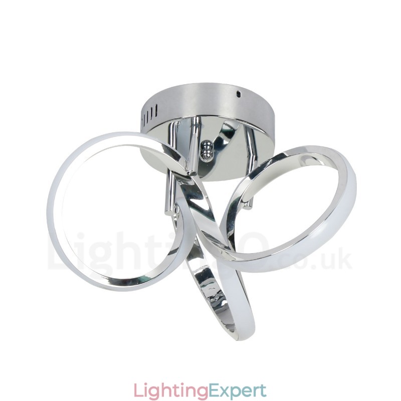 Triac Switch Dimmable Chrome Modern Contemporary Nordic Style Flush Mount Round Ceiling Light