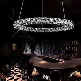 Crystal Pendant Lighting Modern Single D40CM Three Sides K9 Crystal Indoor Ceiling Lights Lamp Fixtures