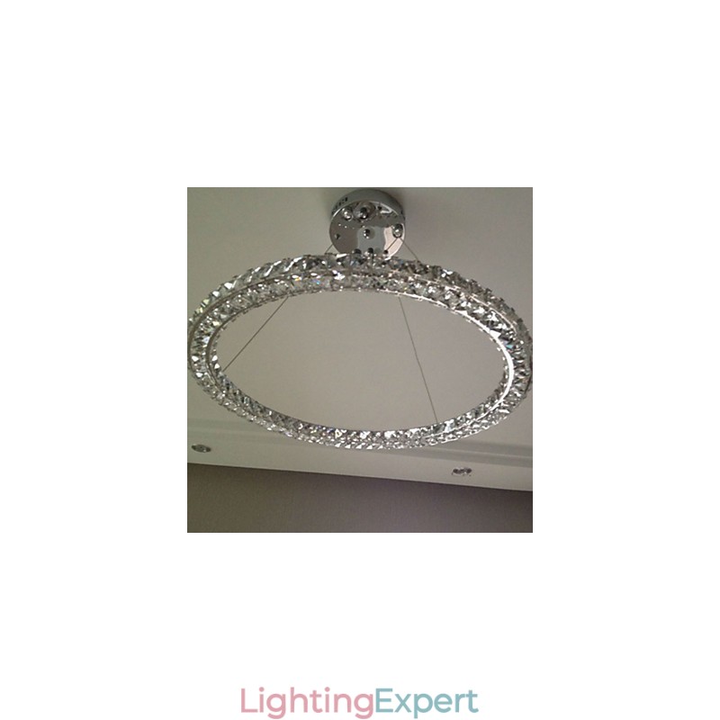 Crystal Pendant Lighting Modern Single D40CM Three Sides K9 Crystal Indoor Ceiling Lights Lamp Fixtures