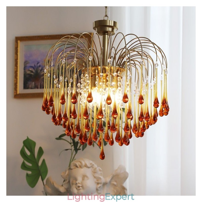 Water Drop Glass Chandelier luminaire