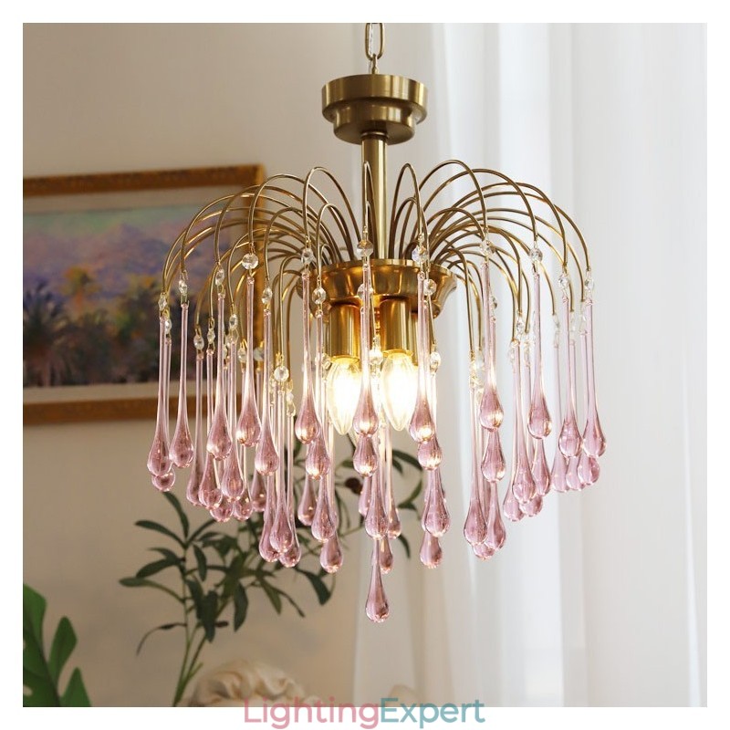 Water Drop Glass Chandelier luminaire