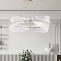 Postmodern Strip Circle Pendant Light
